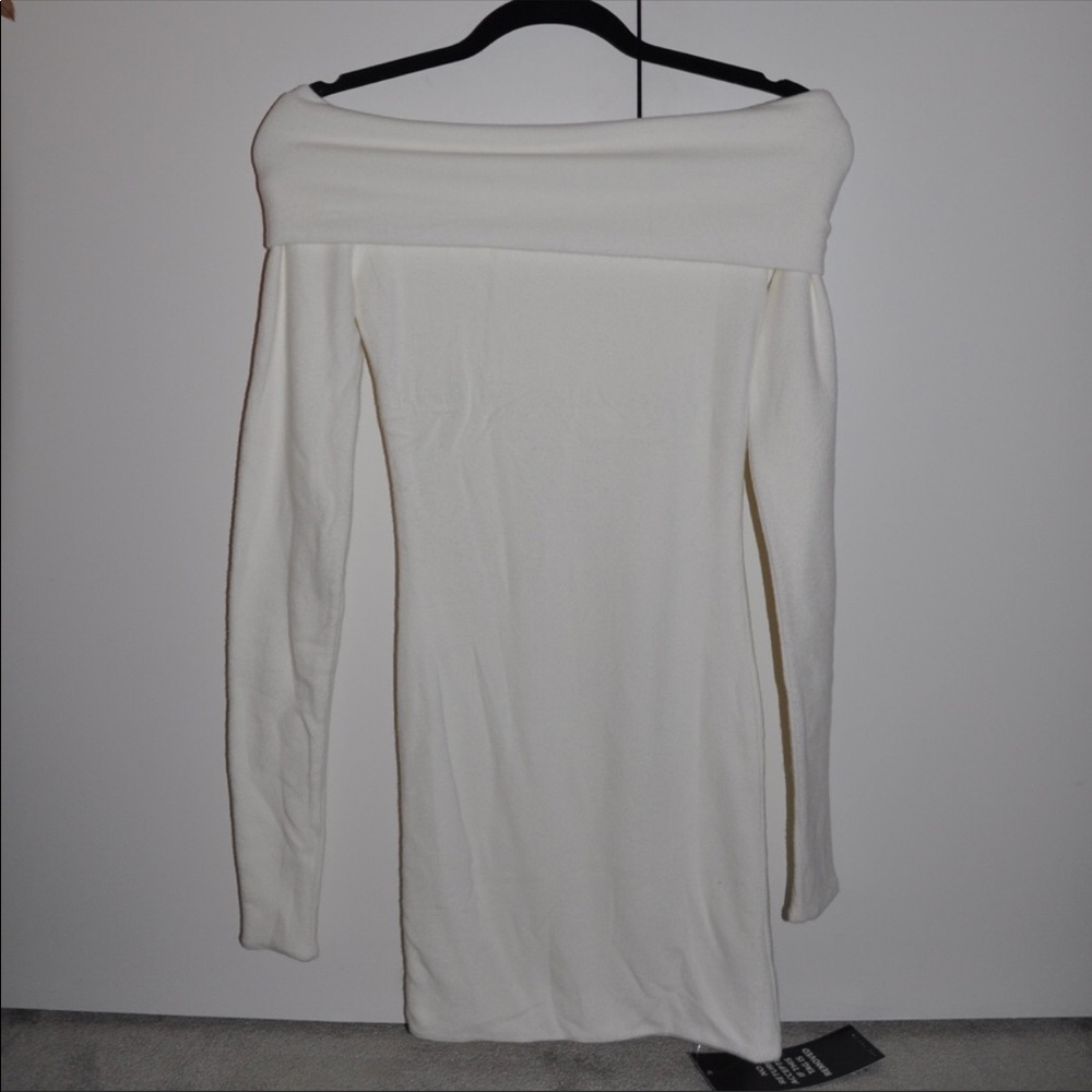 White Off Shoulder Dress by Are You Am I